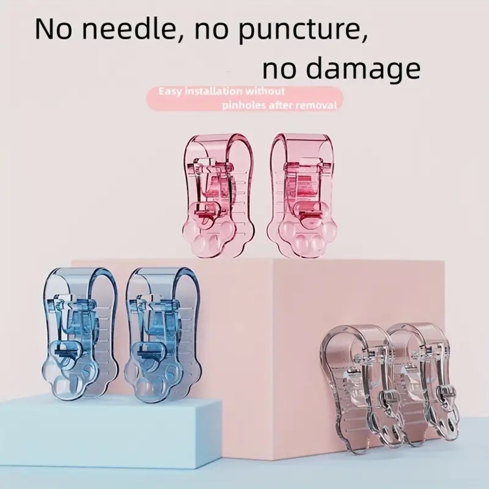 10-PIECE SET OF CLEAR ACRYLIC BED SHEET CLIPS—BRAND-NEW!